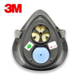 3M 3200半面具 喷漆实验防烟防尘化工 气体农药油漆防护面具