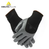 代尔塔 201716丁腈涂层手套 精细操作涤纶衬里掌背透气耐磨防油防滑搬运机修手套