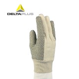代尔塔 208007 防护工作劳保手套 PVC防撕裂防滑耐磨手套 工地手套 劳保透气薄手套